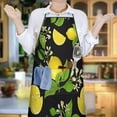 thumbnail image 6 of Yellow Lemon Fruit Limes Black Pattern Apron-Garden Aprons for Women with Pockets-Cotton Linen Waterproof Kitchen Cooking Gardening Aprons Adjustable for Kitchen,Cooking,BBQ and Salon 33x27 Inch, 6 of 7