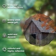 thumbnail image 4 of 3D Metal Hanging Wind Spinners - Rustic Barn Design with Autumn Trees & Concentric White Lines - Perfect for Yard & Garden Decor, 4 of 6