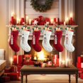 thumbnail image 3 of Personalized Christmas Stocking - 18 Inches Hanging Stockings with DIY Snowman Name Tags, 6 Pack Large Size Knitted Stockings for Mantels, Christmas Tree Family Holiday, 3 of 7