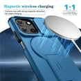 thumbnail image 2 of Case for Motorola Moto G 5G 2025 6.7" with Invisible Fold Holder Stand, MagSafe Magnetic Wireless Charging,Sliding camera casing,Shockproof Dropproof Tough Rugged Protective Case Cover,Blue, 2 of 10