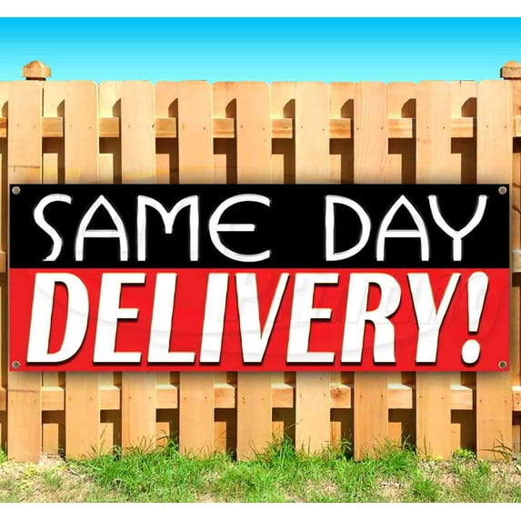 Same Day Delivery 13 oz Vinyl Banner With Metal Grommets