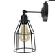 thumbnail image 3 of Aplique de pared industrial de hierro forjado antiguo, perfecto para bares, restaurantes y hoteles, estilo retro negro, 85-250 V, casquillo E26, 3 of 8