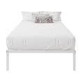 thumbnail image 2 of Einfach Twin Bed Frame, Metal Platform Bed with 11" Under-bed Storage Space, Heavy Duty, No Box Spring Needed, White, 2 of 8