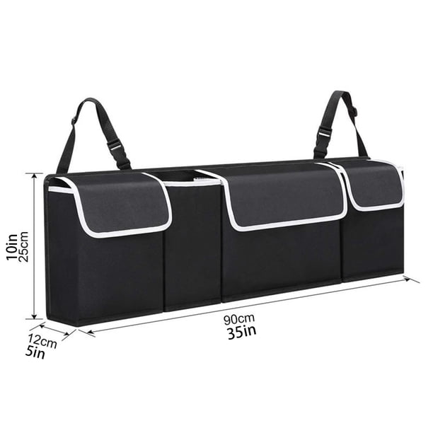Kearding Organizador ajustable para maletero de coche, bolsa de almacenamiento para asiento trasero, de alta capacidad, multiusos, Oxford, organizadores Almacenamiento y organización del hogar Kearding HA2699-00B