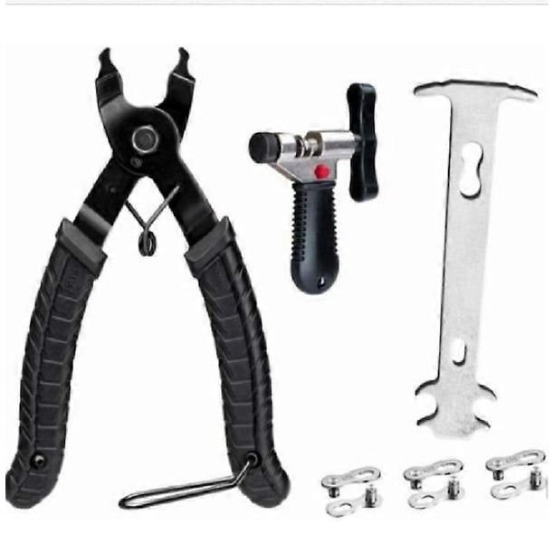 Alicates para cadena + Remachadora de cadena de bicicleta + 3 pares para reparar la pérdida de la bicicleta