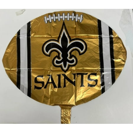 18" NEW ORLEANS SAINTS Gold and Black Football Balloon • Party Supplies Decorations Foil Mylar Balloon
