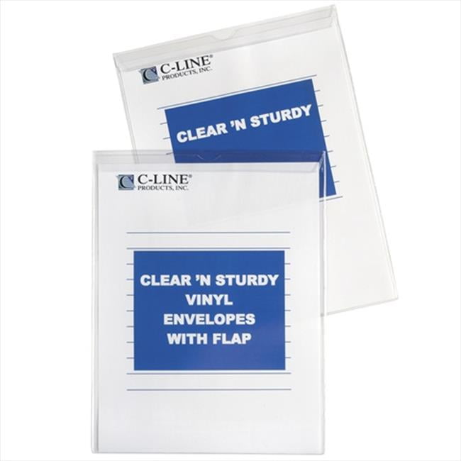 CLine Products 86069BNDL50EA Clear 'N Sturdy Vinyl Envelopes with Flap