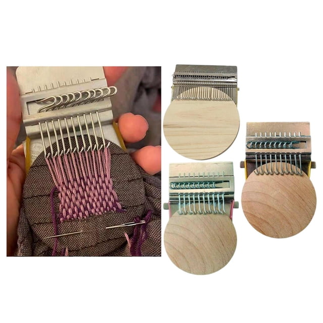 3PCS Speedweve Type Loom Herramienta De Bricolaje Con Disco De Madera Herramienta De Manualidades De Bricolaje Para Zurcir perfecl Telar de tejido