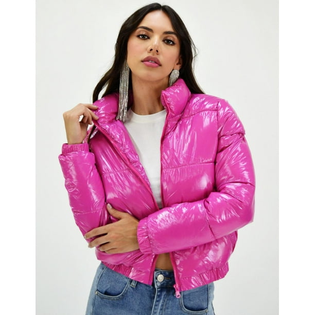 Chamarra acolchada efecto piel Roman Fashion Juvenil 7023 Fiusha fucsia CH Roman Fashion CH BOM 7023 FIUSHA Walmart en linea