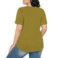 thumbnail image 5 of AherBiu Short Sleeve Tops for Women Summer Casual Loose Crewneck Tunic Tops to Wear with Leggings Solid Color, 5 of 7