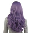thumbnail image 4 of Onedor 24 Inch Synthetic Curly Lace Front Wig - Glueless Middle Part Dark Root Wigs for Women (Purple), 4 of 7