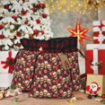 thumbnail image 6 of Rocae record Skull rock Print Christmas Drawstring Linen Gift Bag with Drawstrings Treat Bag Goody Present Bags for Christmas Party Favor, 6 of 8
