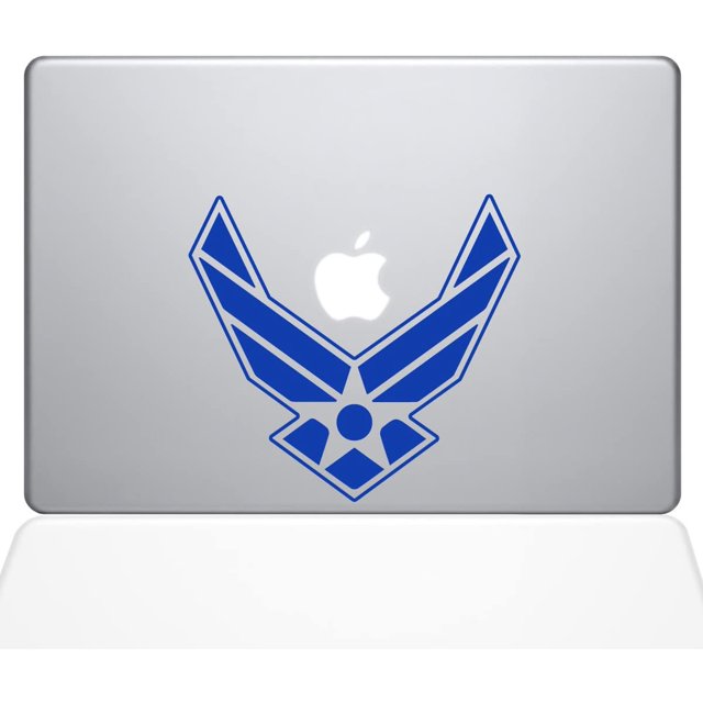 The Decal Guru Air Force MacBook Autocollant Vinyle - 15" MacBook Pro (2016 et Plus Récent) - Bleu Foncé (1333-MAC-15X-DB)