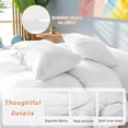 thumbnail image 2 of King 4 Piece Bedding Set Pure White Soft Breathable Duvet Cover and Pillowcase, Minimalist Solid Color Duvet Cover Set Bed Sheets for Bedroom Dormitory Guest Room, 2 of 9