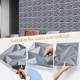 thumbnail image 3 of 3D Wall Panels for Interior Wall Decor, 11.8''x11.8'' Gray Accent Textured Wall Panels, Wall Covering Panles for Living Room, Gaming Room, TV Background, 3 of 7