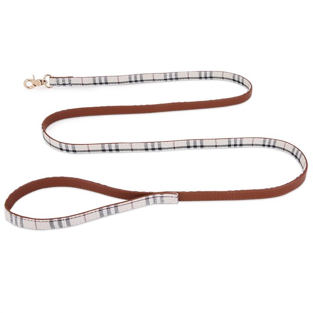Juego de collar y correa para perro con pajarita. Bandana ajustable para perros, patrón clásico a cuadros
