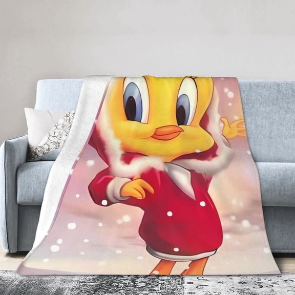 Tweety-Bird Blanket, Soft Flannel Throw Blanket Super Soft Lightweight Cozy Blankets Travel Throw Blanket Bedding And Sofa For All Season For Adults Kids Teens 40"X30"