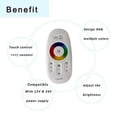 thumbnail image 3 of RF LED Remote Controller 2.4GHz Wireless RF Touch LED RGB Dimmer Controller for 5050 3528 RGB Light, 3 of 5