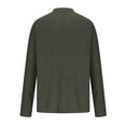 thumbnail image 3 of Aofany Pullover Henley Shirt For Men Solid Color Long Sleeve Round Neck Casual Sweatshirt, 3 of 5