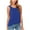 Blue, variant on Women's Cloud Cotton Camisole - Relaxed Fit Crew Neck Tank (Deep V-Back Summer Essential)