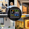 thumbnail image 5 of Reloj despertador con estación meteorológica para dormitorios, termómetro inalámbrico para interiores y exteriores, monitor de temperatura y humedad, 5 of 5