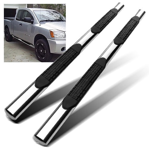 For 04-15 Titan King//Extended Cab Round 3/"Side Step Nerf Bar Running Board Black