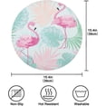 thumbnail image 2 of SKYSONIC Tropical Flamingo Round Placemats for Dining Table Non-Slip Heat-Resistant Polyester Table Mats Set of 6 Washable Table Mats for Kitchen Dining Table Decoration (712), 2 of 5