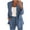 Sky Blue, variant on Lovskoo 2024 Blazers for Women Business Casual Solid Long Sleeve Tops Cardigan Coat Pockets Long Pants Suit Claret