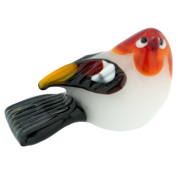GlassOfVenice Murano Glass Baby Bird - Fire Red