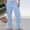 X-248Light Blue, variant on ZHOGXU Men Casual Pants With Pockets Solid Color Drawstring Elastic Waist Cotton Linen Comfortable Loose Breathable Trousers For Daily Wear,Beige,L