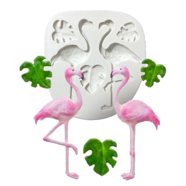 Gwong hogar DIY FLAMINGO FLAMINGO CHOCOLATE Fondant Polymer Molde de arcilla Molde de silicona Gwong 21023810