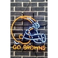 thumbnail image 2 of Queen Sense 20"x16" For Clevelands Sports Team Browns Helmet Go Browns Neon Sign Man Cave Handmade Neon Light 120CBHGB, 2 of 4