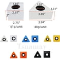 thumbnail image 2 of SHIQI-2Pcs Square and Triangle Microphone Stand,ABS Interview Microphone Logo Mic Microphone Flag Station Logo,Black, 2 of 4