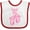 White and Red, variant on Inktastic Ballerina Pink Ballet Slippers Girls Baby Bib