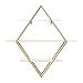 thumbnail image 3 of Main + Mesa Wood and Gold Diamond Wall Shelf, 3 of 4