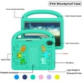 thumbnail image 3 of Dteck for New iPad mini 8.3" Case 2024 for Kids, iPad mini 6 Case 2021,Lightweight EVA Shockproof Handle Kids Case with Kickstand Cute DIY Accessories,Green (Cartoon Letters), 3 of 6