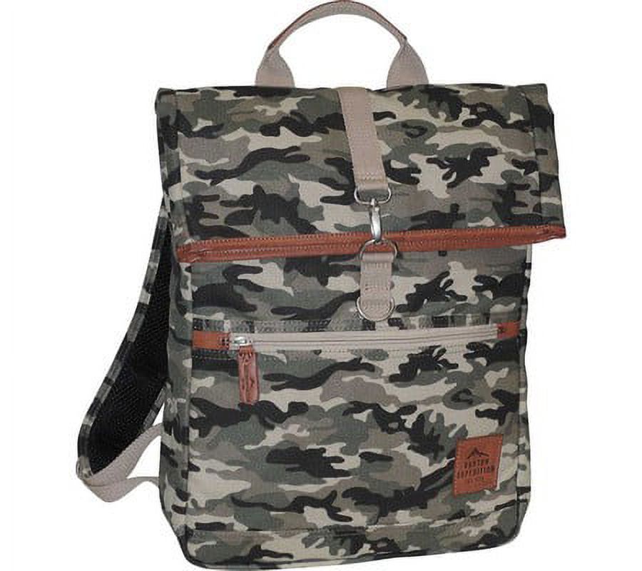Buxton Men's Expedition II Huntington Gear Fold-Over Canvas Backpack CAMO - image 2 of 2