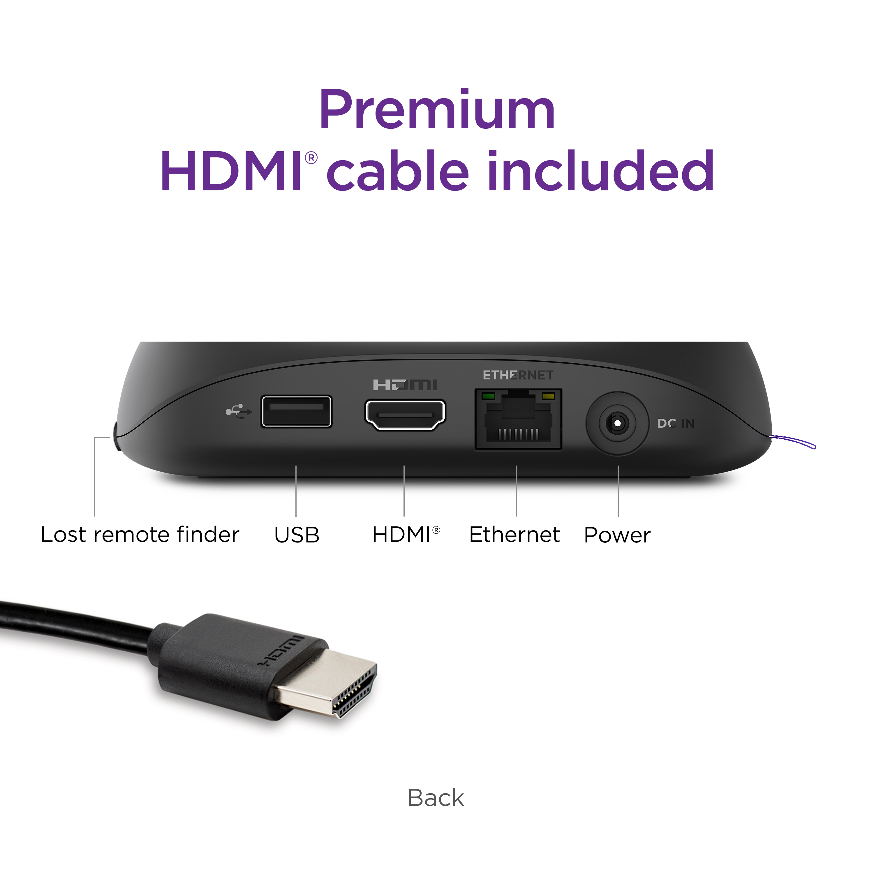 Roku Ultra | Streaming Device 4K/HDR/Dolby Vision, Roku Voice Remote with Headphone Jack, Premium HDMI® Cable - image 4 of 16