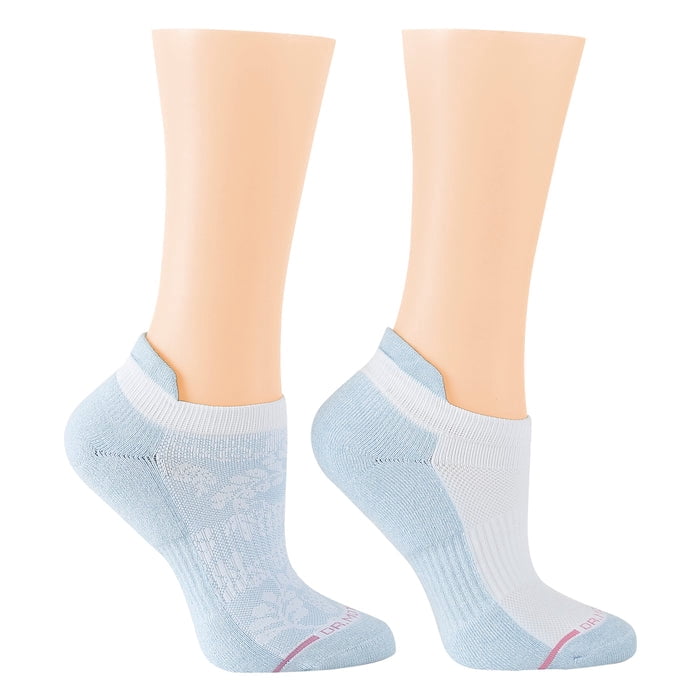 Dr. Motion Women's 2 Pack Pretty Lace Design Compression Ankle Socks
