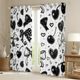 thumbnail image 2 of Castle Fairy Cute Polka Dots Bow Black Out Curtains for Teens Women Men,Kawaii Cherry Love Heart Curtains Pack Of 2 (42X63 Each),Love Heart Print Bedroom Curtains,Super Cozy Room Decor, 2 of 6