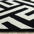 thumbnail image 3 of SAFAVIEH Four Seasons Mihail Geometric Maze Polyester Area Rug, Ivory/Black, 8' x 10', 3 of 6