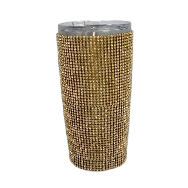 Taza de café de acero inoxidable 304 de 600 ml, termo de agua con forma de diamante, mini taza de agua Oro