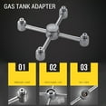 thumbnail image 2 of Gas Refill Adapter Aluminum Alloy Gas Adapter One-to-Five Interface Design Essential for Outdoor Stove and Lamp Portable and Efficient Safe and Reliable, 2 of 8