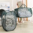 thumbnail image 3 of uds cesta de lavandería de malla 70L gran capacidad cesta de tela sucia portátil plegable caja de almacenamiento de juguetes con asas contenedor de almacenamiento de ropa multifuncional para el hogar, 3 of 11