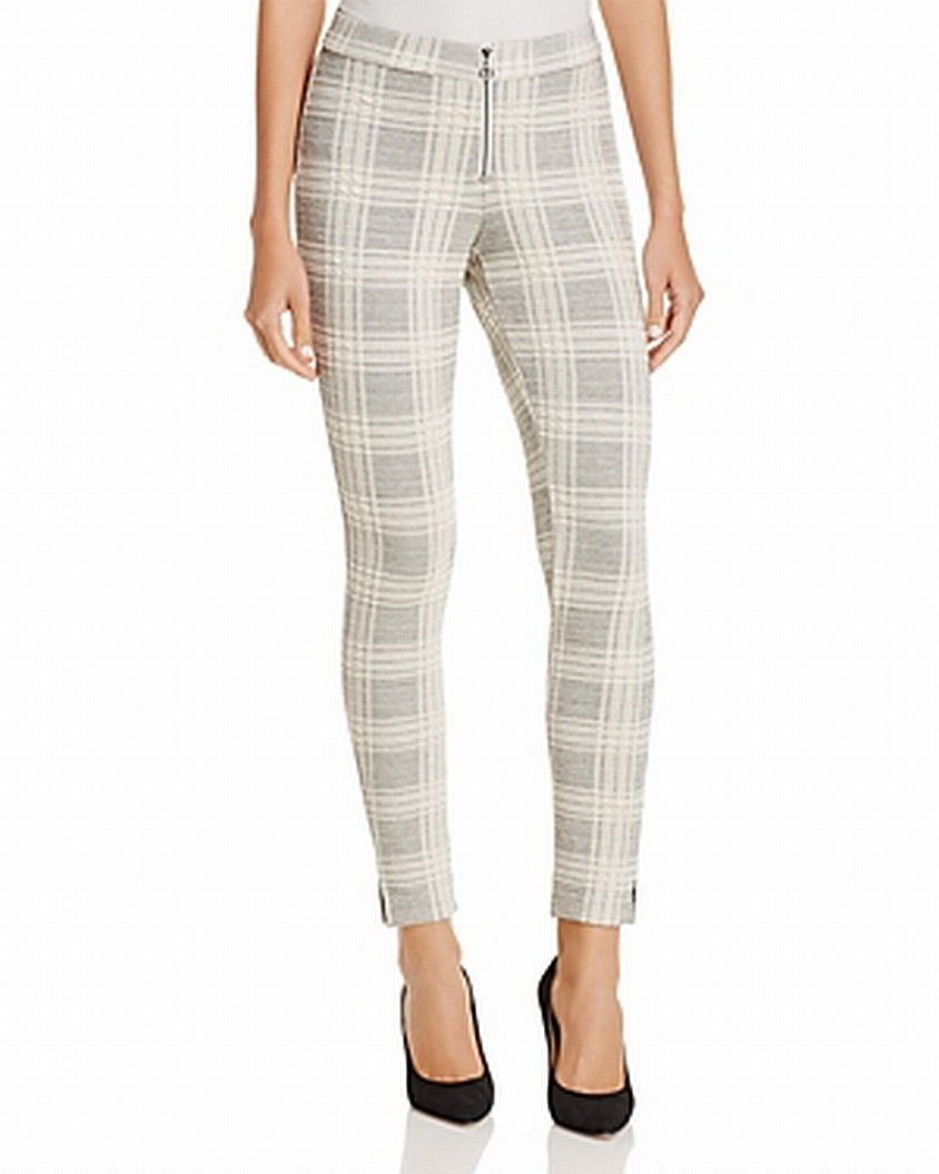 red plaid stretch pants