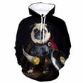 thumbnail image 3 of Sudadera con capucha con estampado 3D de perro Pug feo y divertido para hombre, sudaderas casuales de manga larga, sudaderas con capucha de cuello redondo, abrigos de otoño, 3 of 4