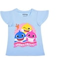 thumbnail image 2 of Baby Shark, Daddy Shark and Mommy Shark Girls 3 Piece 2 Short Sleeve Tee and Short Set, Toddler, 2 of 6