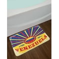 thumbnail image 2 of Venezuela Bath Mat, Grunge Map with Typography and Sunburst Effect, Plush Bathroom Decor Mat with Non Slip Backing, 29.5" X 17.5", Multicolor, by Ambesonne, 2 of 2