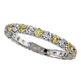 thumbnail image 2 of Karina B� Diamond and Yellow Sapphire Eternity Band, 2 of 9
