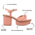 thumbnail image 2 of Journee Collection Womens Garner Knit Inset Platform Block Heel Sandals, 2 of 6